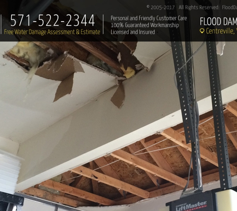 Flood Damage Pro of Centreville - Centreville, VA. Ceiling Leak Fixing