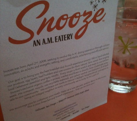 Snooze, an A.M. Eatery - San Diego, CA