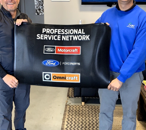 ABC Auto Care - Ventura, CA. Owner and manager displaying their Ford Badge