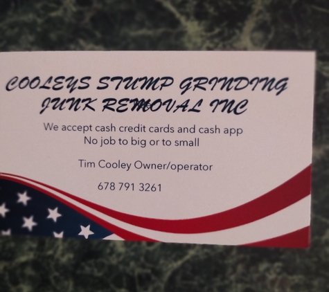 Cooleys Stump Grinding and Junk Removal Inc - Jackson, GA