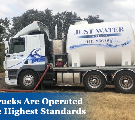 Just Water Cartage - Bulla, VIC. Our Trucks Are Operated To The Highest Standards