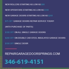 Repair Garage Door Springs Houston TX