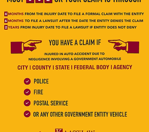 Kaass Law - Glendale, CA. Government Motor Vehicle Accident Attorney