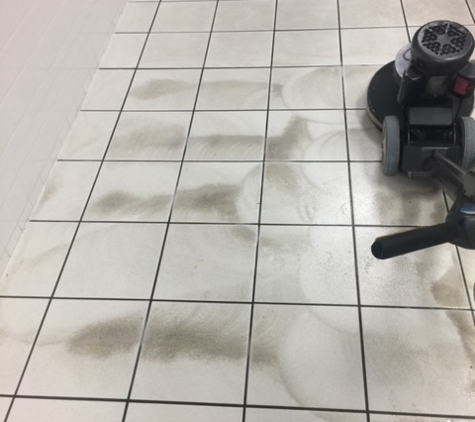 Healthvac - Redding, CA. Process scrub cleaning tile