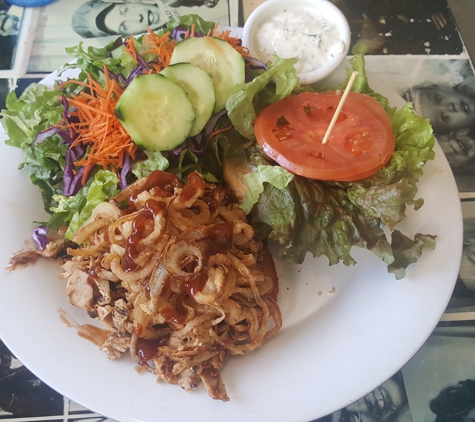 The Saturn Cafe - Berkeley, CA. Pulled BBQ Chicken Burger