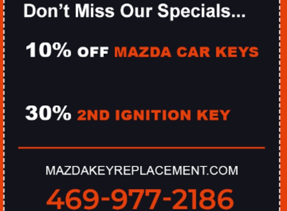 Mazda Key Replacement - Dallas, TX