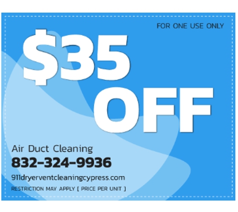 911 Dryer Vent Cleaning Cypress TX - Cypress, TX