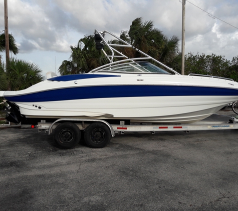 Superior Marine and Detail Restoration Service - Fort Myers, FL. All fiberglass repairs done, new paint, done. Quik Detail, done.