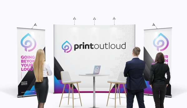 Printoutloud.com - Prescott, AZ. Trade Show Marketing Tools - backdrops, retractable banner stands, table throws and more
