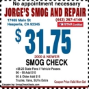 Jorge's smog Check - Emissions Inspection Stations