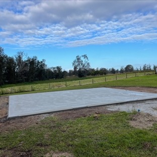 A Plus Concrete Pty Ltd - Green Point, NSW. Exposed Driveway And Shed Slab