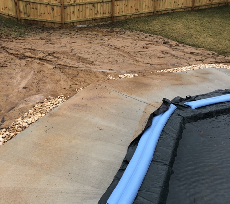 Majestic Pools - Fredericksburg, VA. Failure to install proper drainage  resulting in flooding into pool