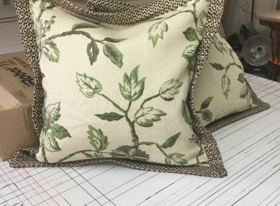 Custom Sewing for home and office - Montgomery, AL. Pillows with contrast flange