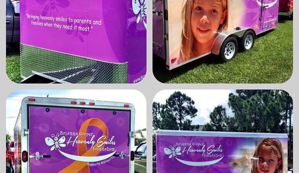 East; Coast Tinting And Design Inc - Stuart, FL. Trailer Wrap for Brianna Cooper Heavenly Smiles Foundation. Anthony did an amazing job!