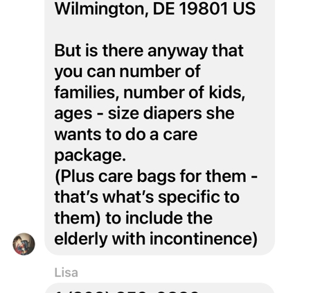 Fairview Inn - Wilmington, DE. We can help the families that need diapers, depends, adult diapers, bladder pads, underpad, other personal care items