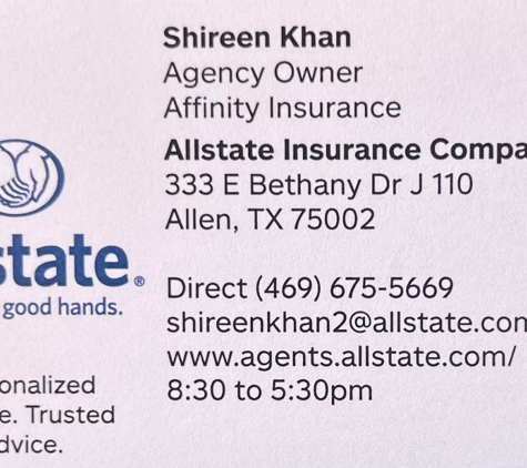 Shireen Khan: Allstate Insurance - Allen, TX