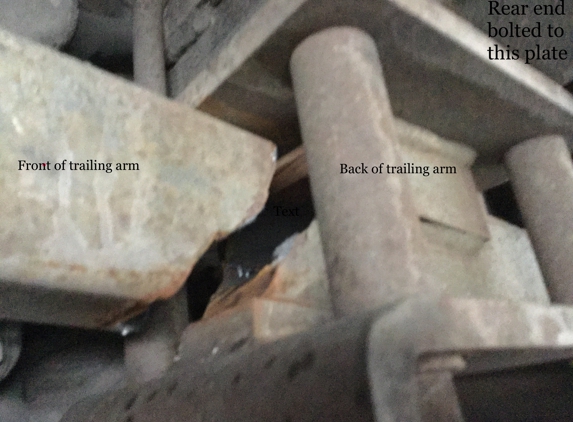 Freightliner Of Knoxville - Knoxville, TN. Broken trailing arm