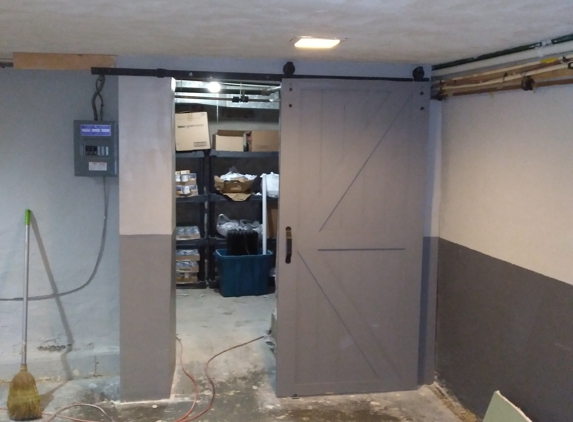 Set Fa Life - Wilmington, DE. Basementbbarn door install/ wall enclosure.