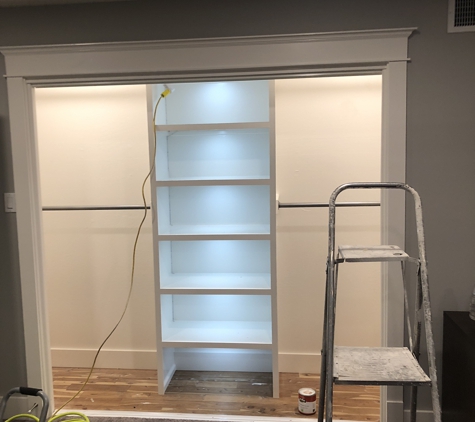 D&A Custom Painting Inc. - Hayward, CA. Even though it is a closet. Painting the shelves makes a big difference in the room.