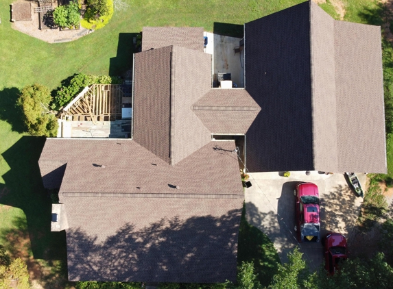 Birmingham Roofs - Birmingham, AL. Full roof replacement and gutter install for a client in Calera, Alabama