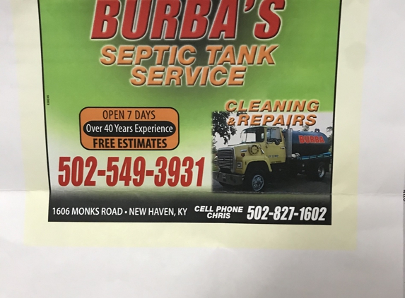 Burba Septic Tank Service - New Haven, KY