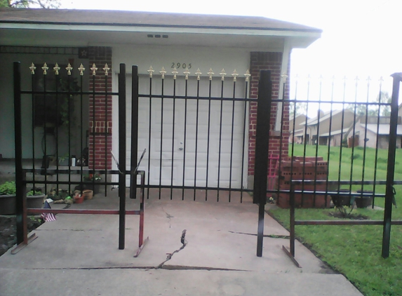 Just Metalin - Greenville, TX. Custom made 48in×12ft metal gate