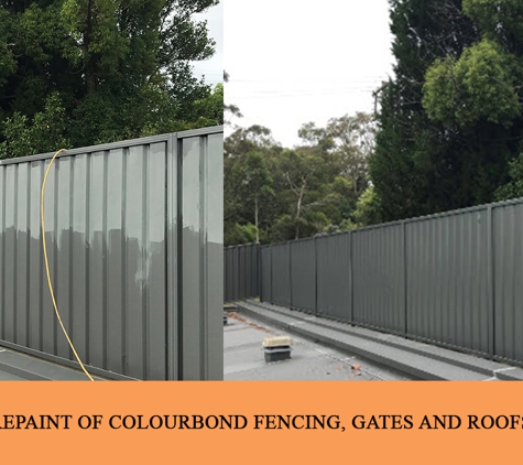 Turnbull Painting Contractors - Eleebana, NSW. Repaint Of Colourbond Fencing, Gates And Roofs