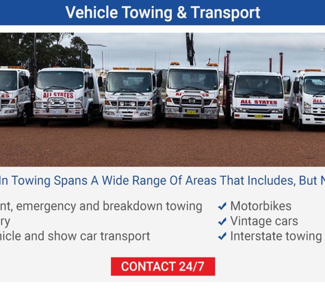 All States Towing - Queanbeyan East, NSW. Vehicle Towing & Transport