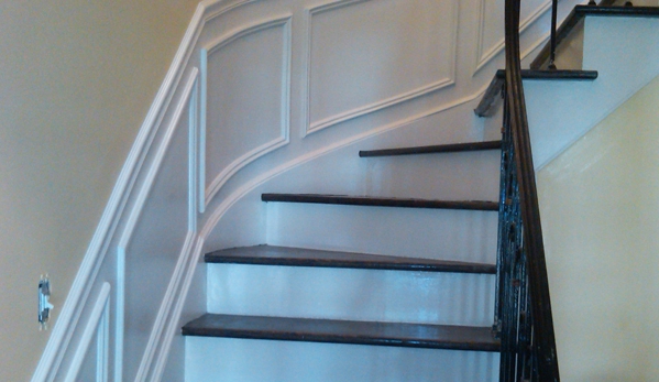 Precision Painting Plus of Nassau County - Westbury, NY. winding-stairway-painting