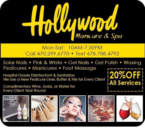 Hollywood manicure & Spa - Alpharetta, GA. Call us for appointment today!