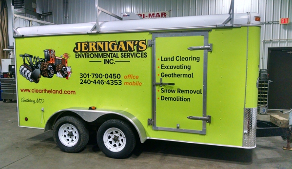 Quik Signs Hagerstown - Hagerstown, MD. Lime Green Vinyl Wrap & Lettered Smithsburg MD trailer