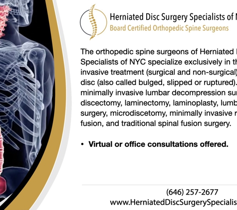 Herniated Disc Surgery Specialists of NYC - New York, NY