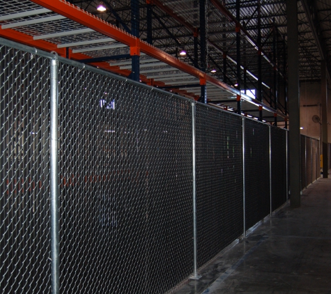 Warehouse Cubed Consulting Group - Prosper, TX. Indoor fencing job