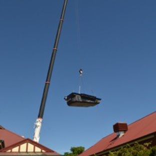 AGL & Son Crane Hire - Morgan, SA. Craning Pool Into Backyard