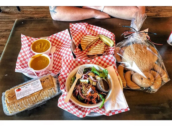 Great Harvest Bread Company - Duluth, GA. Pumpkin roll log, green apple grilled cheese, house salad with balsamic @angelbabyyoyo