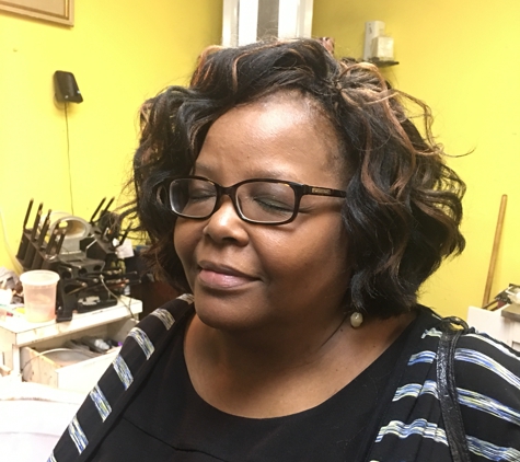 Christy E inside Hair Radiant Salon - Dallas, TX. Crochet braids