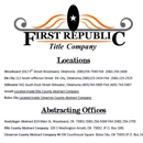 First Republic Title Company - Escrow Service