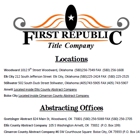 Ellis County Abstract/ First Republic Title Company