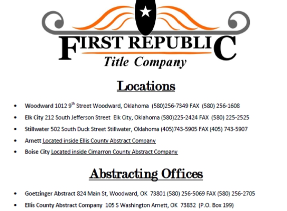 First Republic Title Company - Stillwater, OK