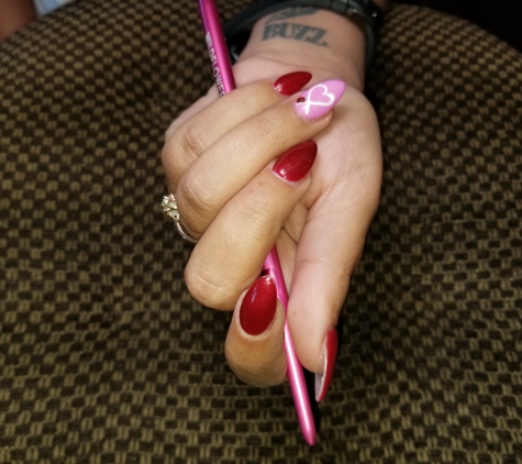 Instyle Nails - Albuquerque, NM. Stiletto Nails with Gel Polish and Nail Art Designs