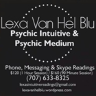Lexa Van Hel Blu - Psychic Intuitive & Psychic Medium