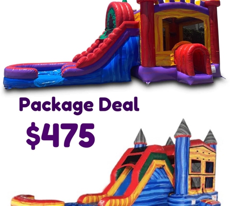 Crenshaw’s fun inflatable - Georgiana, AL. Castle Dual Lane Combo/Marble Splash Combo