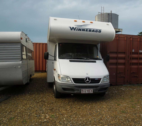 CQ Caravan Storage - Alton Downs, QLD. Storing  Shipping Containers, Motorhomes & Vehicles on Gravel Surface