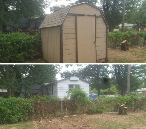 A-1 Hauling and Junk Removal - Wichita, KS. Shed Demolition