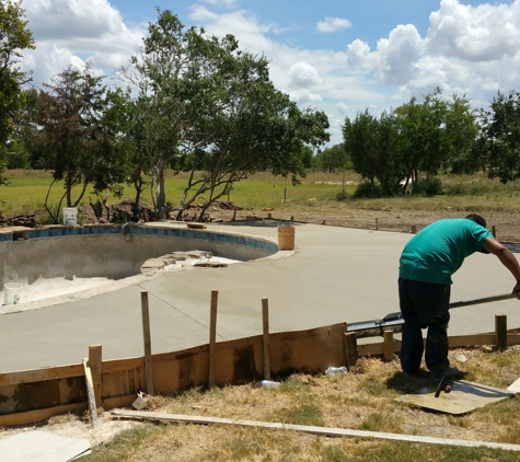 Jesse James Concrete Services - Von Ormy, TX. New back pool patio