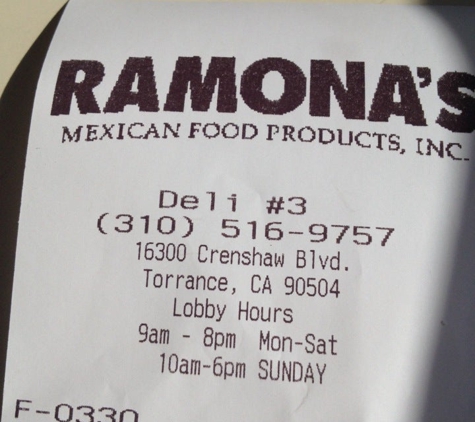 Ramona's Mexican Delicatessen - Torrance, CA