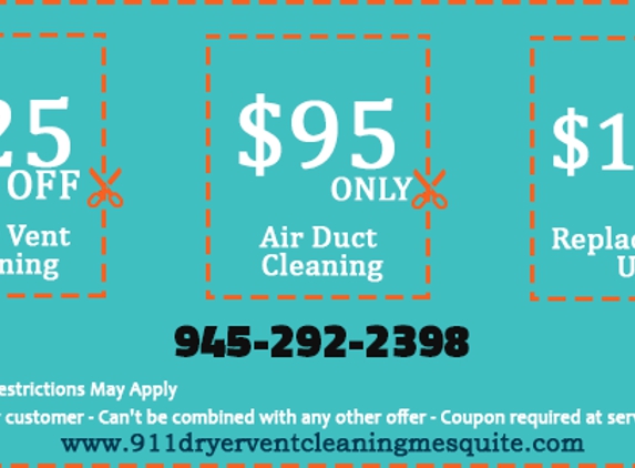 911 Dryer Vent Cleaning Mesquite TX - Mesquite, TX