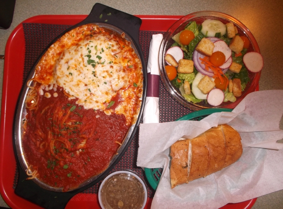 Elizabeth's Pizza - Stuart, VA. Veal Parmigiana, Chef's Salad and Homemade Bread