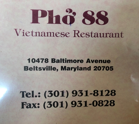 Pho 88 Vietnamese Restaurant - Beltsville, MD