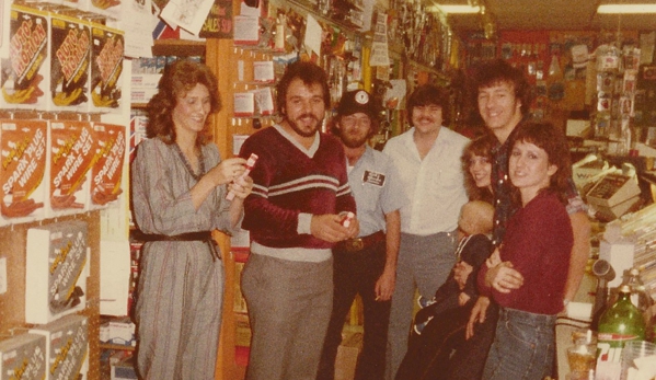 Jimmy's  Towing &  Recovery - Houma, LA. L to R Anita, Ricky, Jimmy Dies, Pat Perkins, John Bankson and family, Norma.  Circa 1983